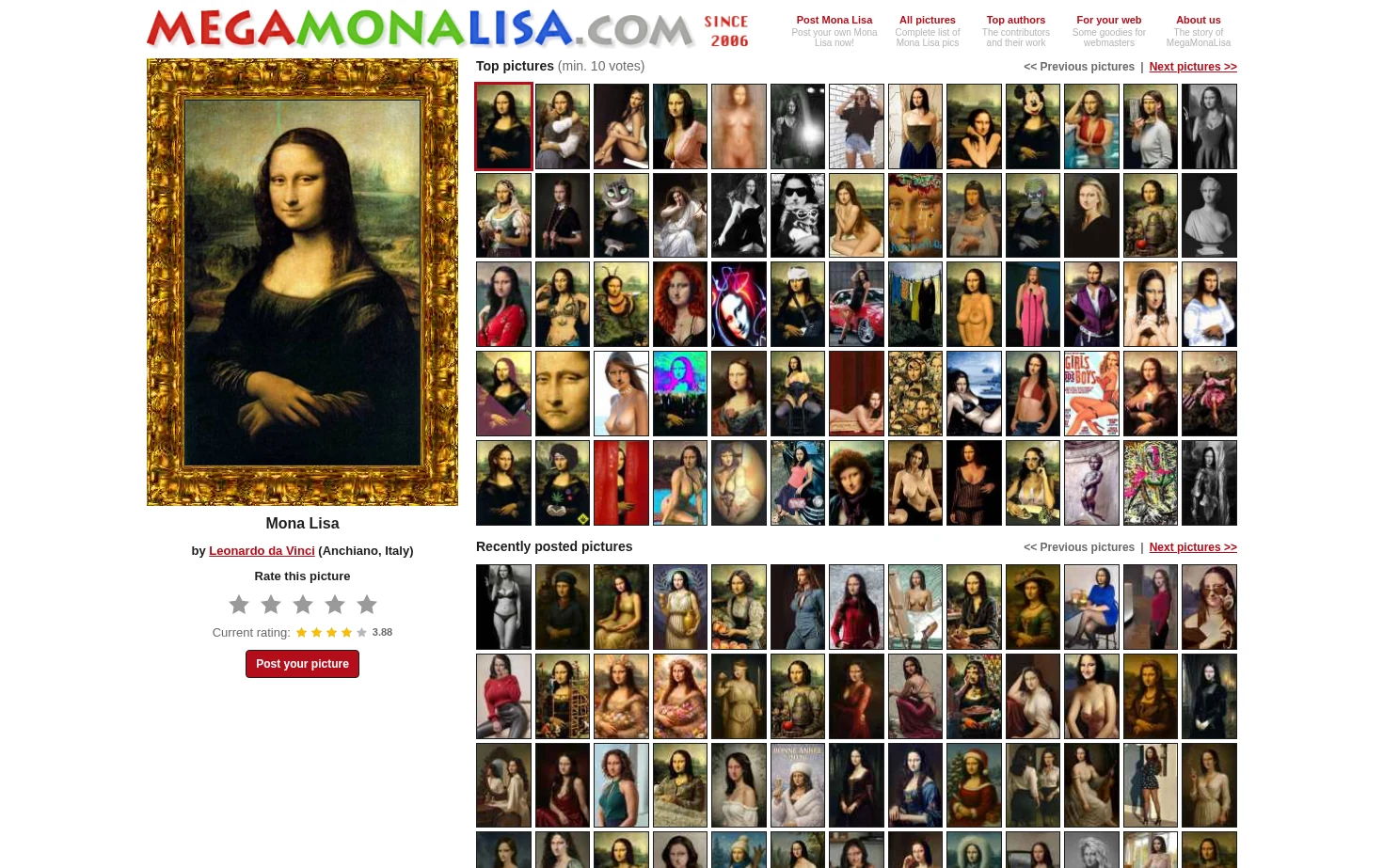 Mega Mona Lisa 页面快照